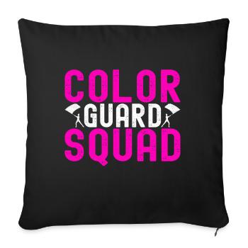 Flag Waving Marching Band Color Guard - Sofa pillowcase 17,3'' x 17,3'' (45 x 45 cm) - black - Front
