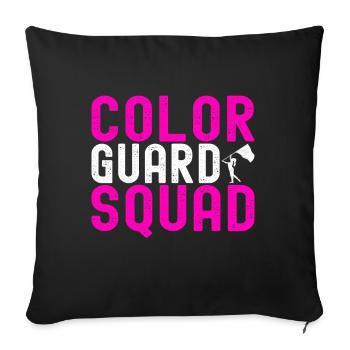 Flag Waving Marching Band Color Guard - Sofa pillowcase 17,3'' x 17,3'' (45 x 45 cm) - black - Front