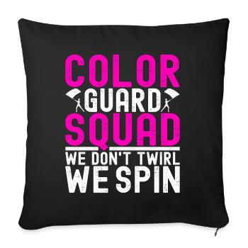 Flag Waving Marching Band Color Guard - Sofa pillowcase 17,3'' x 17,3'' (45 x 45 cm) - black - Front