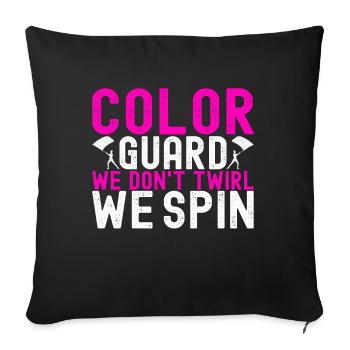 Flag Waving Marching Band Color Guard - Sofa pillowcase 17,3'' x 17,3'' (45 x 45 cm) - black - Front