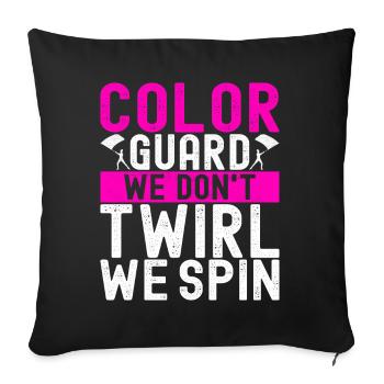 Flag Waving Marching Band Color Guard - Sofa pillowcase 17,3'' x 17,3'' (45 x 45 cm) - black - Front