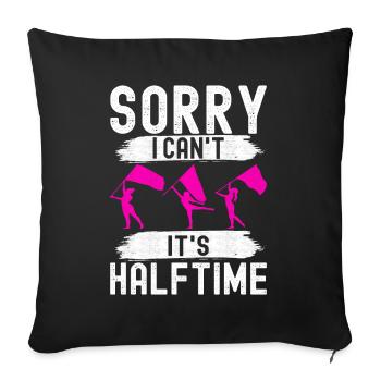 Drapeau agitant la fanfare garde de couleur - Housse de coussin décorative 45 x 45 cm - noir - Devant