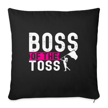 Drapeau agitant la fanfare garde de couleur - Housse de coussin décorative 45 x 45 cm - noir - Devant