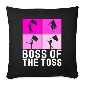 Flag Waving Marching Band Color Guard - Sofa pillowcase 17,3'' x 17,3'' (45 x 45 cm) - black - Front