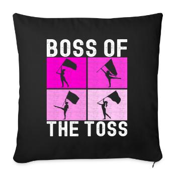 Flag Waving Marching Band Color Guard - Sofa pillowcase 17,3'' x 17,3'' (45 x 45 cm) - black - Front