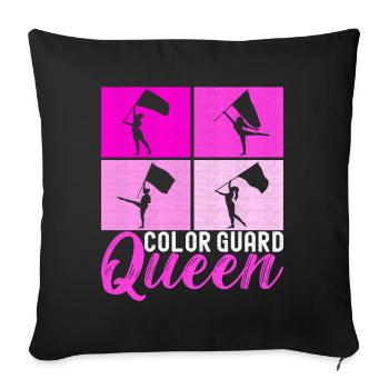 Flag Waving Marching Band Color Guard - Sofa pillowcase 17,3'' x 17,3'' (45 x 45 cm) - black - Front
