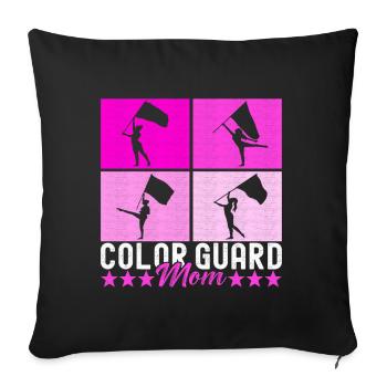 Flag Waving Marching Band Color Guard - Sofa pillowcase 17,3'' x 17,3'' (45 x 45 cm) - black - Front