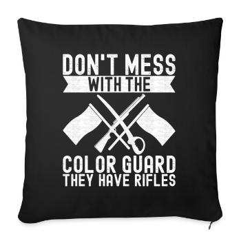 Flag Waving Marching Band Color Guard - Sofa pillowcase 17,3'' x 17,3'' (45 x 45 cm) - black - Front