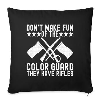 Flag Waving Marching Band Color Guard - Sofa pillowcase 17,3'' x 17,3'' (45 x 45 cm) - black - Front