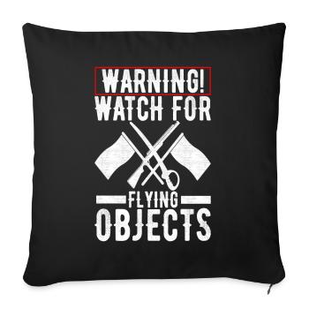 Flag Waving Marching Band Color Guard - Sofa pillowcase 17,3'' x 17,3'' (45 x 45 cm) - black - Front