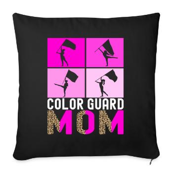 Flag Waving Marching Band Color Guard - Sofa pillowcase 17,3'' x 17,3'' (45 x 45 cm) - black - Front