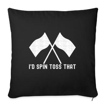 Flag Waving Marching Band Color Guard - Sofa pillowcase 17,3'' x 17,3'' (45 x 45 cm) - black - Front