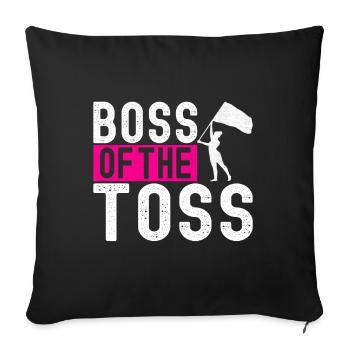 Flag Waving Marching Band Color Guard - Sofa pillowcase 17,3'' x 17,3'' (45 x 45 cm) - black - Front