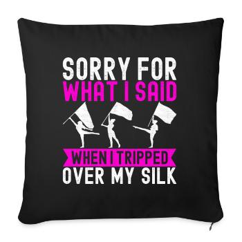 Drapeau agitant la fanfare garde de couleur - Housse de coussin décorative 45 x 45 cm - noir - Devant