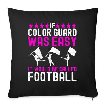 Flag Waving Marching Band Color Guard - Sofa pillowcase 17,3'' x 17,3'' (45 x 45 cm) - black - Front