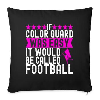 Flag Waving Marching Band Color Guard - Sofa pillowcase 17,3'' x 17,3'' (45 x 45 cm) - black - Front