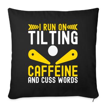 Pinball Flipper - Sofa pillowcase 17,3'' x 17,3'' (45 x 45 cm) - black - Front