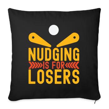 Pinball Flipper - Sofa pillowcase 17,3'' x 17,3'' (45 x 45 cm) - black - Front
