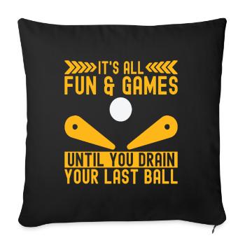 Flipper flipper - Housse de coussin décorative 45 x 45 cm - noir - Devant
