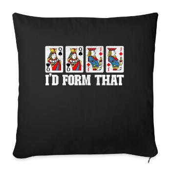 Jumelles Pinochle - Housse de coussin décorative 45 x 45 cm - noir - Devant