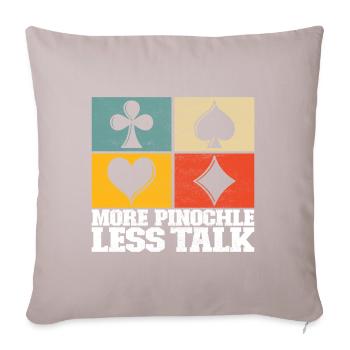 Jumelles Pinochle - Housse de coussin décorative 45 x 45 cm - taupe clair - Devant