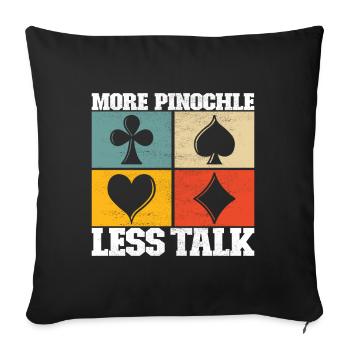 Jumelles Pinochle - Housse de coussin décorative 45 x 45 cm - noir - Devant