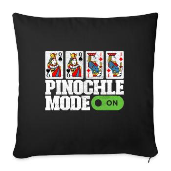 Jumelles Pinochle - Housse de coussin décorative 45 x 45 cm - noir - Devant