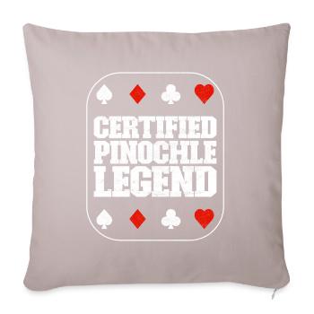 Jumelles Pinochle - Housse de coussin décorative 45 x 45 cm - taupe clair - Devant