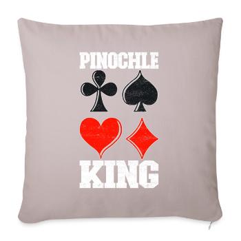 Jumelles Pinochle - Housse de coussin décorative 45 x 45 cm - taupe clair - Devant
