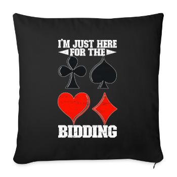 Jumelles Pinochle - Housse de coussin décorative 45 x 45 cm - noir - Devant
