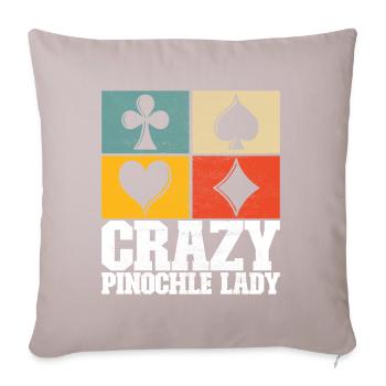Jumelles Pinochle - Housse de coussin décorative 45 x 45 cm - taupe clair - Devant
