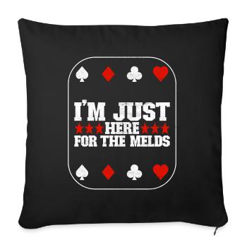 Jumelles Pinochle - Housse de coussin décorative 45 x 45 cm - noir - Devant