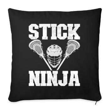 Lacrosse Lacrosse Players - Sofa pillowcase 17,3'' x 17,3'' (45 x 45 cm) - black - Front