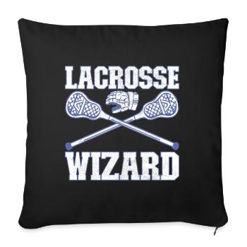 Lacrosse Lacrosse Players - Sofa pillowcase 17,3'' x 17,3'' (45 x 45 cm) - black - Front