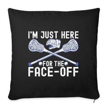 Lacrosse Lacrosse Players - Sofa pillowcase 17,3'' x 17,3'' (45 x 45 cm) - black - Front