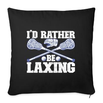 Lacrosse Lacrosse Players - Sofa pillowcase 17,3'' x 17,3'' (45 x 45 cm) - black - Front
