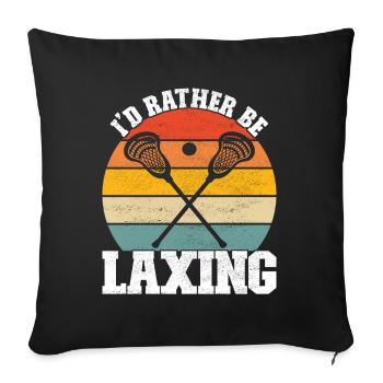 Lacrosse Lacrosse Players - Sofa pillowcase 17,3'' x 17,3'' (45 x 45 cm) - black - Front