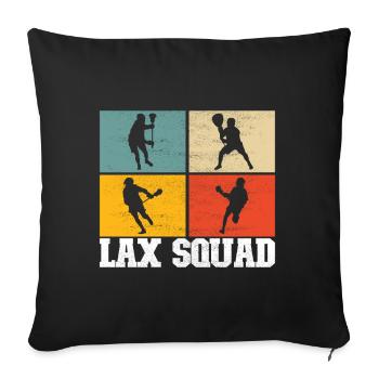 Lacrosse Lacrosse Players - Sofa pillowcase 17,3'' x 17,3'' (45 x 45 cm) - black - Front