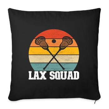 Lacrosse Lacrosse Players - Sofa pillowcase 17,3'' x 17,3'' (45 x 45 cm) - black - Front