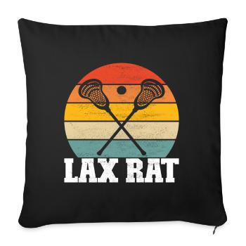 Lacrosse Lacrosse Players - Sofa pillowcase 17,3'' x 17,3'' (45 x 45 cm) - black - Front