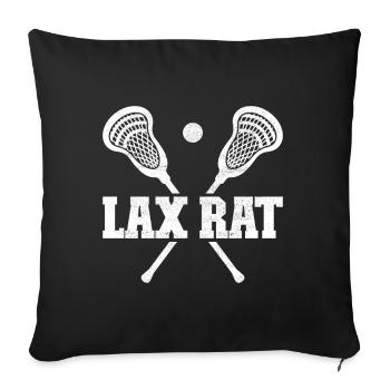 Lacrosse Lacrosse Players - Sofa pillowcase 17,3'' x 17,3'' (45 x 45 cm) - black - Front