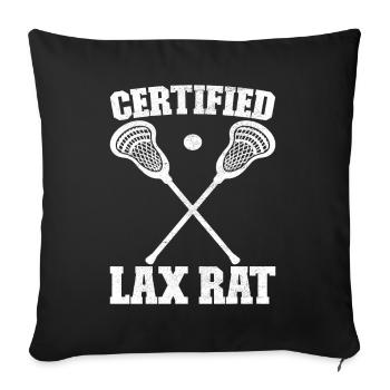 Lacrosse Lacrosse Players - Sofa pillowcase 17,3'' x 17,3'' (45 x 45 cm) - black - Front