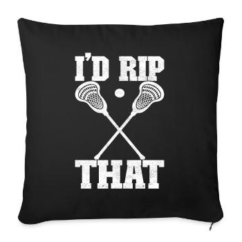 Lacrosse Lacrosse Players - Sofa pillowcase 17,3'' x 17,3'' (45 x 45 cm) - black - Front
