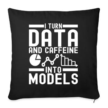 Analyste de données en science des données - Housse de coussin décorative 45 x 45 cm - noir - Devant