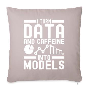 Analyste de données en science des données - Housse de coussin décorative 45 x 45 cm - taupe clair - Devant