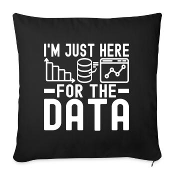 Analyste de données en science des données - Housse de coussin décorative 45 x 45 cm - noir - Devant