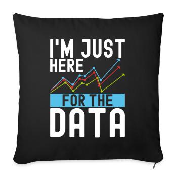 Data Science Data Analyst - Sofa pillowcase 17,3'' x 17,3'' (45 x 45 cm) - black - Front