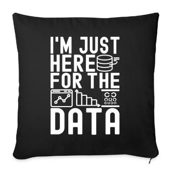 Analyste de données en science des données - Housse de coussin décorative 45 x 45 cm - noir - Devant