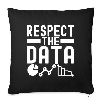 Data Science Data Analyst - Sofa pillowcase 17,3'' x 17,3'' (45 x 45 cm) - black - Front