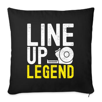 Tiler Floor Layer - Sofa pillowcase 17,3'' x 17,3'' (45 x 45 cm) - black - Front